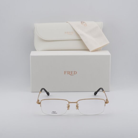 Fred FG50024U 030 Rectangle 55mm Eyeglasses - Gold - Picture 3 of 10